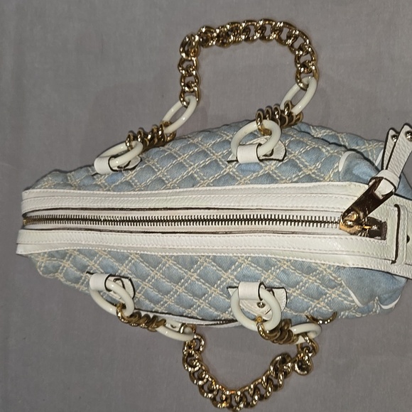 Marc Jacobs Quilted Blue and Cream Shoulder Bag - Picture 4 of 4